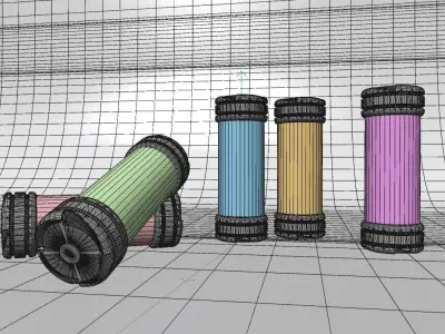 3D models of energy cylinders 3D model