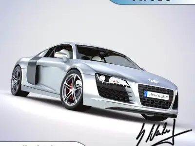 Audi R8 Basic High quality detail  3D model