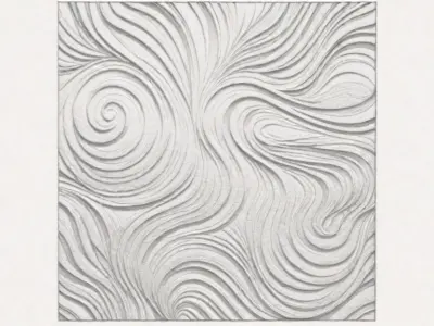 3D Wall Panel mural decor set relief stl 10 3D model