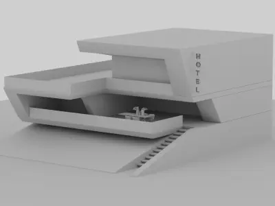 Modern Villa Hotel House 3D model