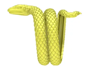 Coiled Snake Ring 3D Model for Jewelry Design 4060 3D print model