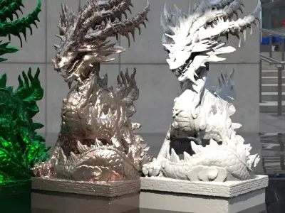 Emperor Dragon Statue  3D model