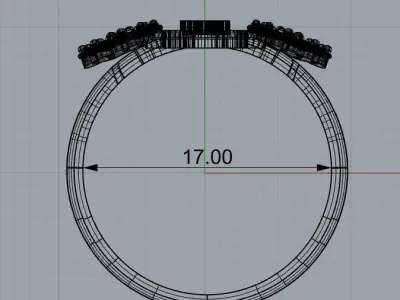 Anillo de 15 para dama-mujer -v- 3D print model