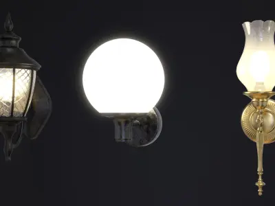 Wall Light 3D Model Collection 3D model