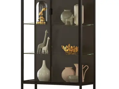 RUDSTA glass door cabinet 3D model