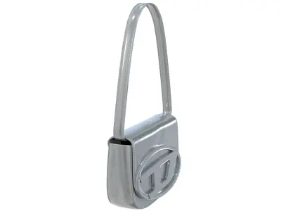 Diesel 1DR logo-plaque Bag Silver Low-poly 3D model
