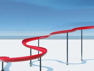 Water Slide Low-poly 3D model purchase