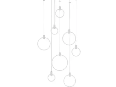 ceiling modern chandelier circle 3D model Low-poly 3D model