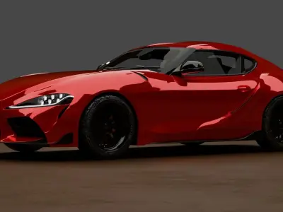 toyota supra sport red edision Low-poly 3D model