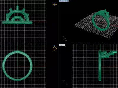Minimal Abstract Ring 56 3D print model