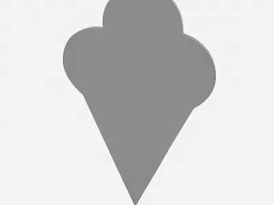 ice cream signboard Low-poly 3D model