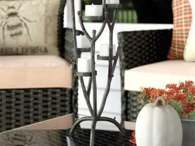 Metal Tabletop Candelabra 3D model