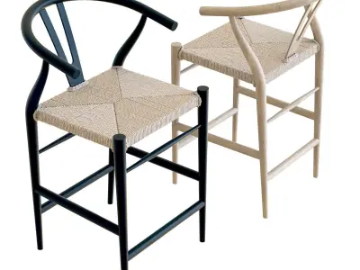 Crate and Barrel - Crescent Counter Stool 3D model