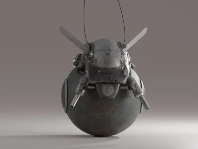 Scifi Vehicle - The Roller Low-poly 3D model