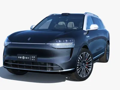 2024 Huawei HIMA Aito M9 Ultra with interior 3D model