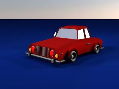 Low Poly Car 3D model order