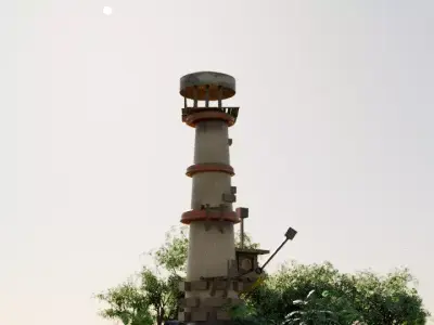 Old watch tower 3D model