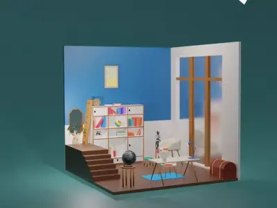 STUDY ROOM 3D model purchase