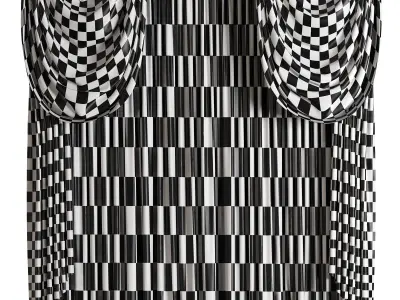 Curtain 3D model 2