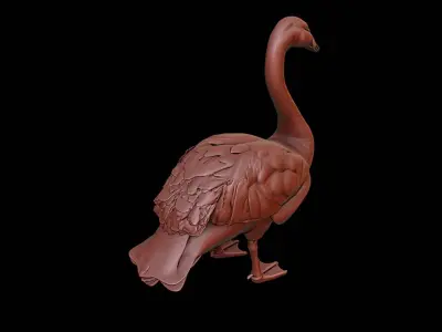 Swan Animal Sculpture 3D print model purchase