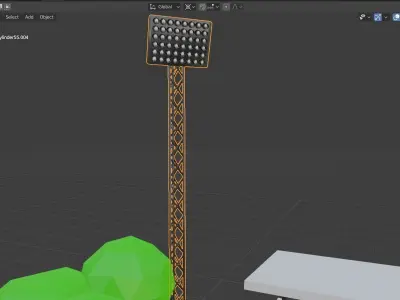 Low-poly Football Stadium Version 1 Free 3D model