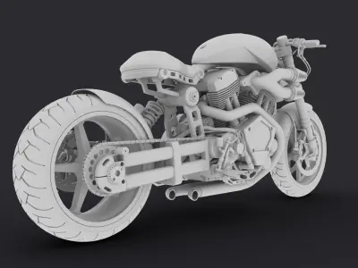 Motorbike Rig - confederate hellcat 3D model
