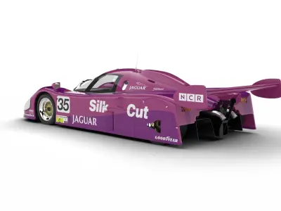 Jaguar XJR-9LM Le Mans Silk Cut Racing 1988 3d model 3D model