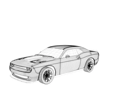 dodge challenger 3D model from CGTrader