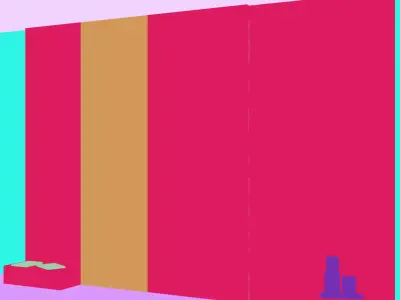 Headboard wall panel 007 3D model