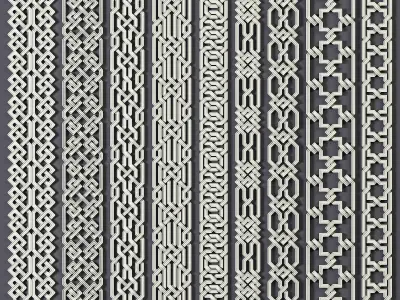 46 Celtic Trim Patterns 3D model