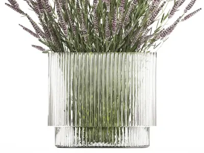 Bouquet Of Wild Flowers  With Lavender Sage 513 3D model