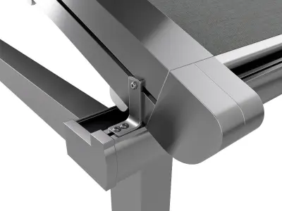 Motorized Pergola 2a stainless steel satin polished 3D model