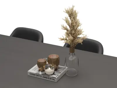 Dining table set 3D model