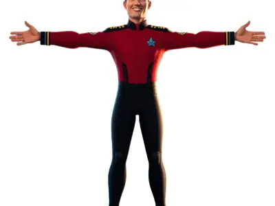 Starship Commander model pack Low-poly 3D model