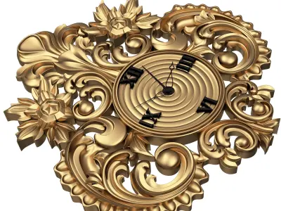 Classic Wall Clock Low-poly 3D model