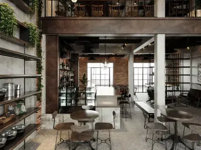 coffee shop 3D model