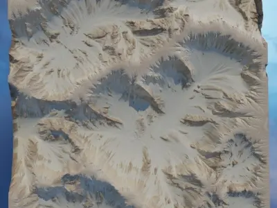 Desert terrain - 16k Free 3D model