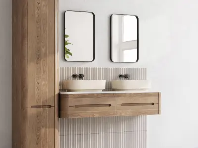 Bathroom furniture by inbani faucet set 20 3D model