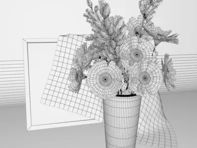 Bouquet of flowers 3D model buy