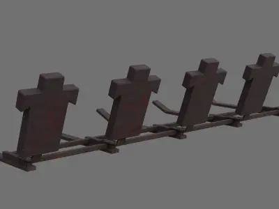 Football Tackling Dummy 1C Low-poly 3D model