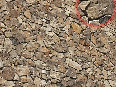 Ultra realistic Decorative stone wall geometry 3D model