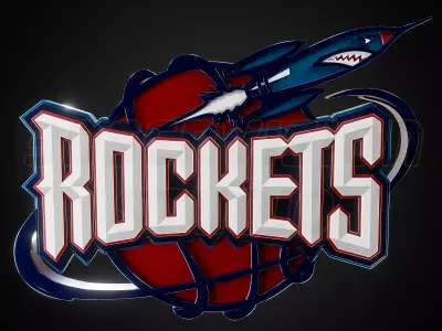 Houston Rockets logo - Cinematic - 3D print 3D model