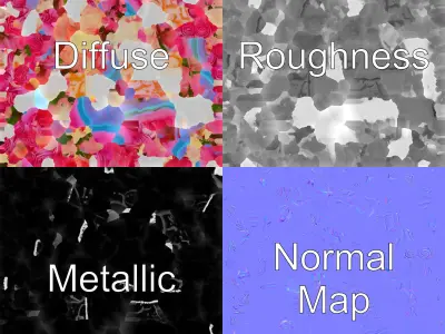 Celebratory Gradient Cake Ornament model pack Low-poly 3D model