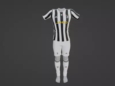 Juventus Sportwear Low-poly 3D model