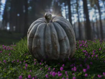 Green Pumpkin Free 3D model