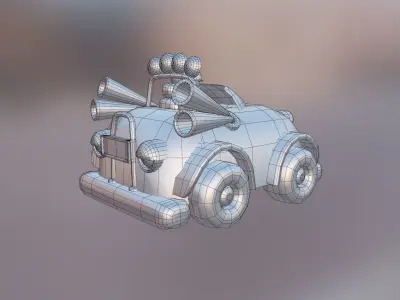 Baggy Car Low-poly 3D model