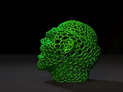 Head Eddie the Ed Voronoi 3D print model
