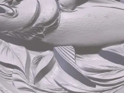 Bluefin Tuna 2 basrelief for 3D printing 3D print model