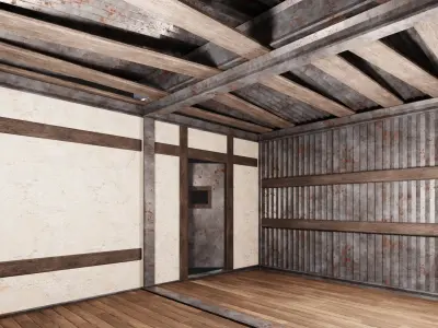 Medieval Houses 59- 4K Textures Game Ready Low-poly 3D model