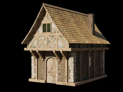 Medieval House By Nikdox Low-poly 3D model